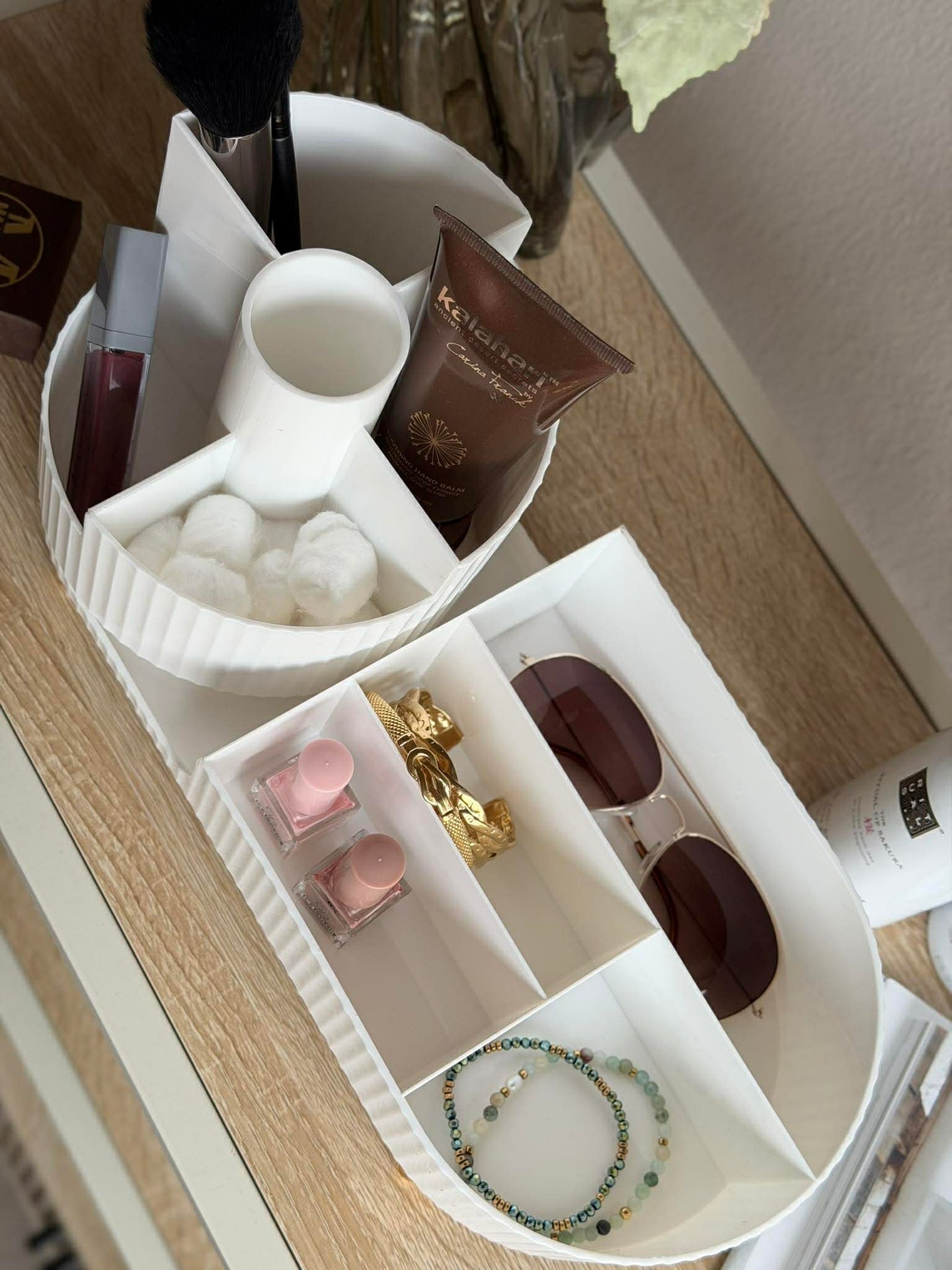 Makeup-organiser 9 fack och vridfunktion