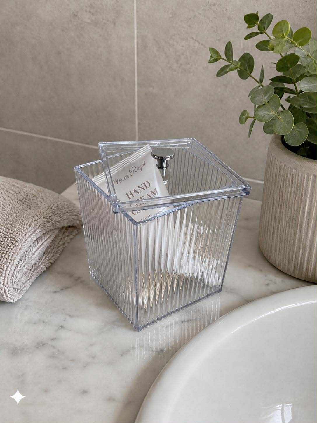 Makeup organiser med lock